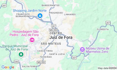 Ausschnitt der Weltkarte zu Juiz de Fora