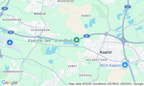 Ausschnitt der Weltkarte zu Kaarster See