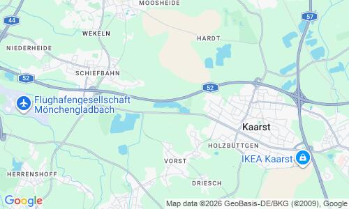 Ausschnitt der Weltkarte zu Kaarster See