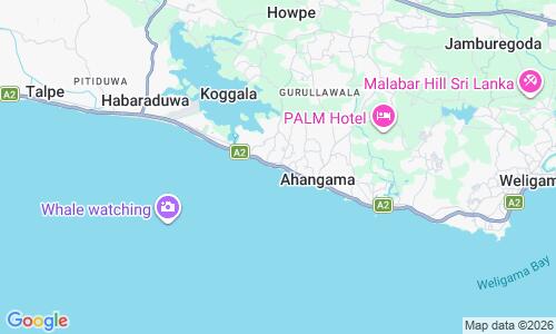 Ausschnitt der Weltkarte zu Kabalana Beach