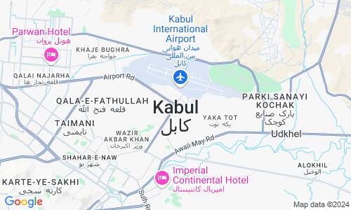 Ausschnitt der Weltkarte zu Kabul