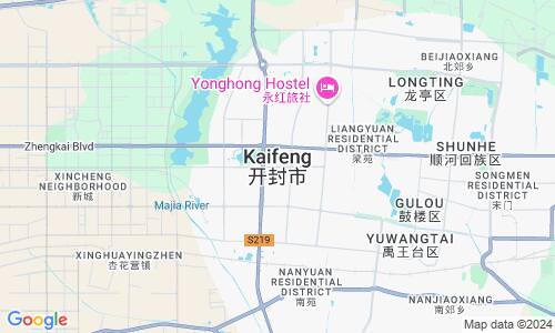 Ausschnitt der Weltkarte zu Kaifeng