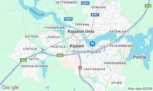 Ausschnitt der Weltkarte zu Kajaani