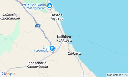 Ausschnitt der Weltkarte zu Kallithea Beach