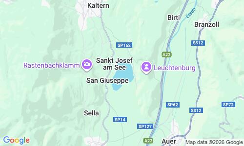 Ausschnitt der Weltkarte zu Kalterer See