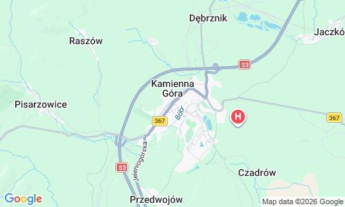 Ausschnitt der Weltkarte zu Kamienna Gora Beach