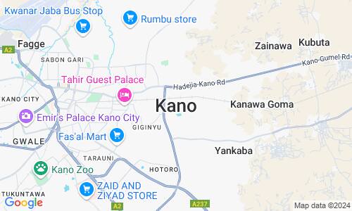 Ausschnitt der Weltkarte zu Kano