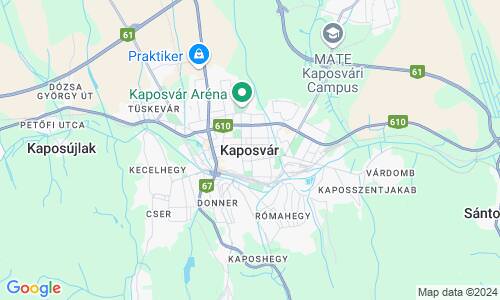 Ausschnitt der Weltkarte zu Kaposvár