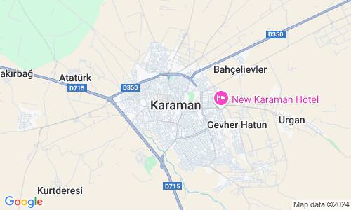 Ausschnitt der Weltkarte zu Karaman
