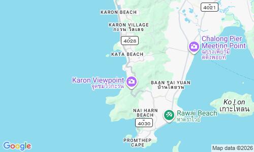 Ausschnitt der Weltkarte zu Kata Noi Beach