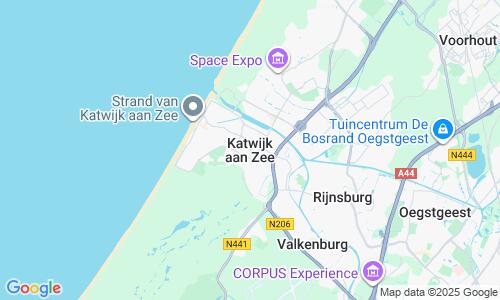 Ausschnitt der Weltkarte zu Katwijk aan Zee