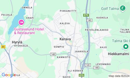 Ausschnitt der Weltkarte zu Kerava