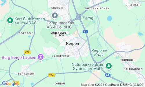 Ausschnitt der Weltkarte zu Kerpen