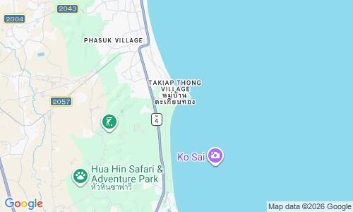 Ausschnitt der Weltkarte zu Khao Takiab Beach