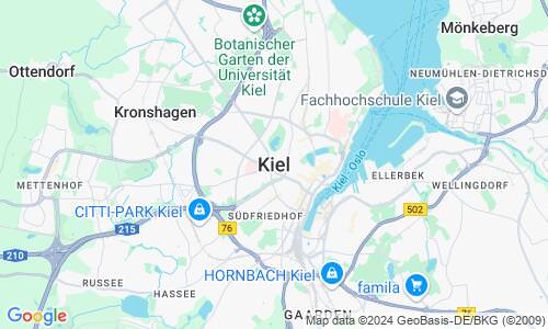 Ausschnitt der Weltkarte zu Kiel