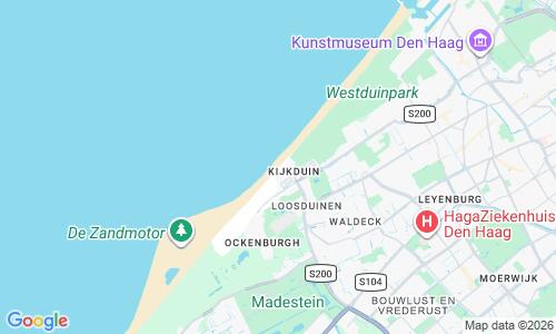 Ausschnitt der Weltkarte zu Kijkduin Beach