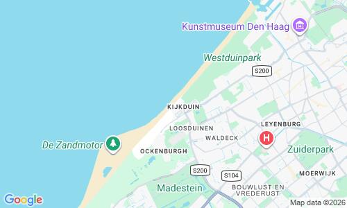 Ausschnitt der Weltkarte zu Kijkduin Strand