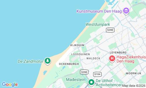 Ausschnitt der Weltkarte zu Kijkduin Strand