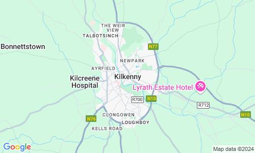 Ausschnit der Weltkarte zu Kilkenny