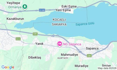 Ausschnitt der Weltkarte zu Kırkpınar Sahili