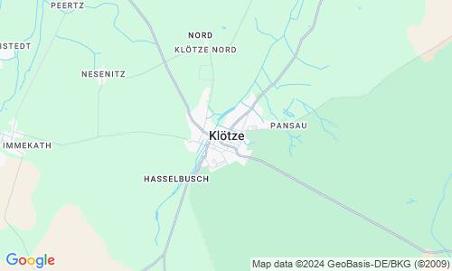Ausschnitt der Weltkarte zu Klötze