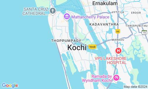 Ausschnitt der Weltkarte zu Kochi