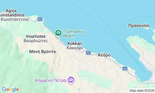 Ausschnitt der Weltkarte zu Kokkari Beach