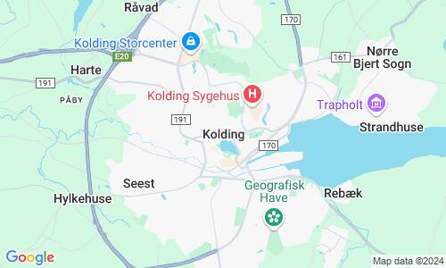 Ausschnitt der Weltkarte zu Kolding