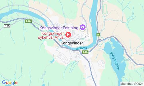 Ausschnitt der Weltkarte zu Kongsvinger