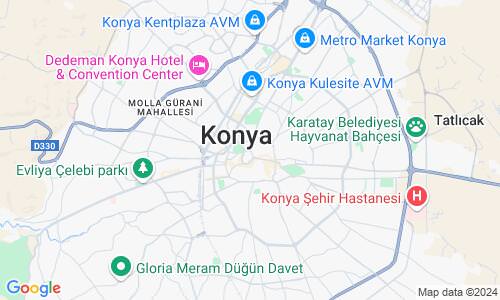 Ausschnit der Weltkarte zu Konya