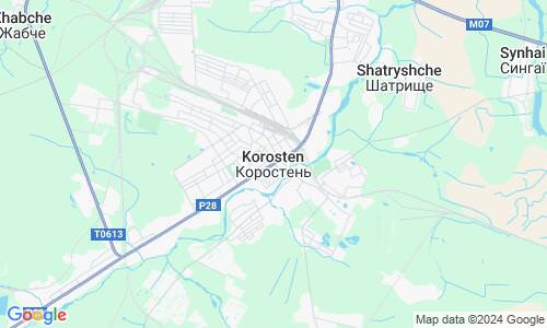 Ausschnitt der Weltkarte zu Korosten