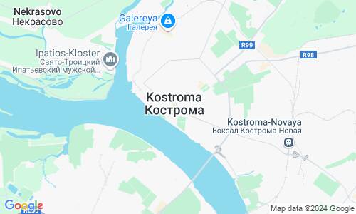 Ausschnitt der Weltkarte zu Kostroma