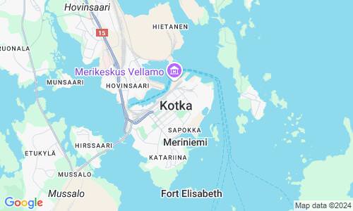 Ausschnitt der Weltkarte zu Kotka