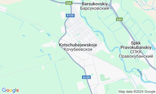 Ausschnitt der Weltkarte zu Kotschubejewskoje