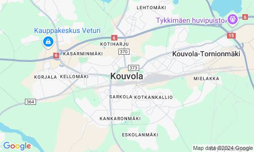 Ausschnitt der Weltkarte zu Kouvola