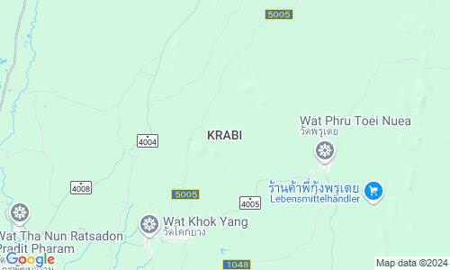 Ausschnit der Weltkarte zu Krabi