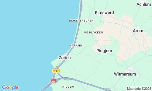 Ausschnitt der Weltkarte zu Kralinger Strand