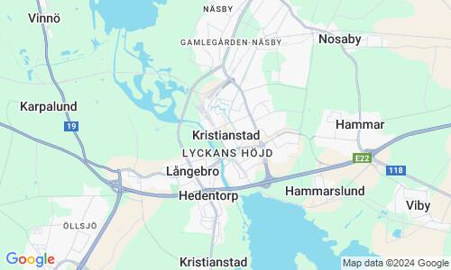 Ausschnitt der Weltkarte zu Kristianstad