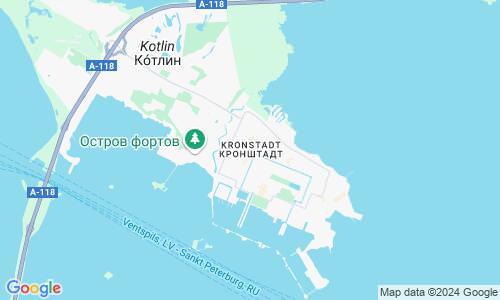 Ausschnitt der Weltkarte zu Kronstadt