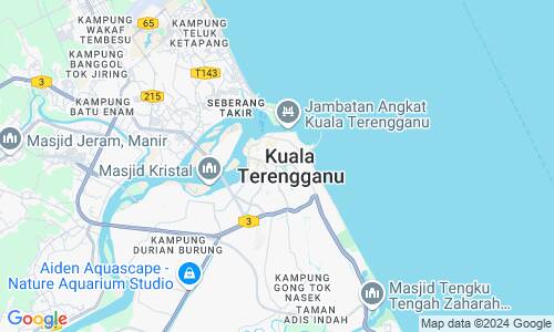 Ausschnitt der Weltkarte zu Kuala Terengganu