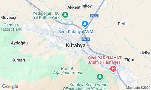 Ausschnitt der Weltkarte zu Kütahya