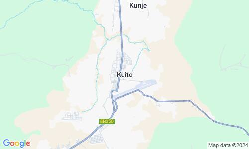 Ausschnitt der Weltkarte zu Kuito