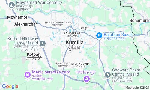 Ausschnitt der Weltkarte zu Kumilla
