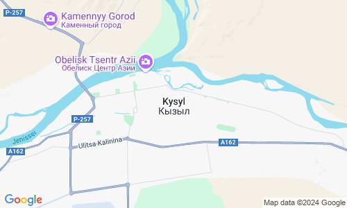 Ausschnitt der Weltkarte zu Kysyl
