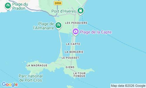 Ausschnitt der Weltkarte zu La Capte (Hyères)