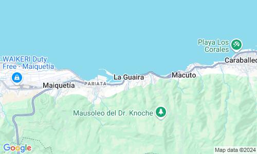 Ausschnitt der Weltkarte zu La Guaira