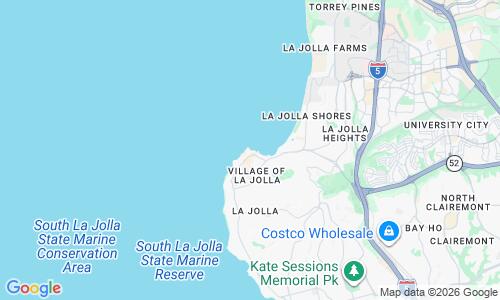 Ausschnitt der Weltkarte zu La Jolla Cove