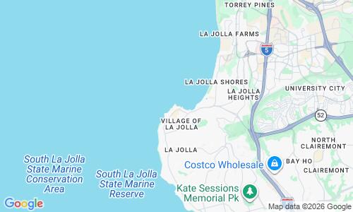 Ausschnitt der Weltkarte zu La Jolla Cove