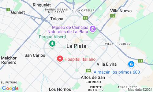 Ausschnitt der Weltkarte zu La Plata