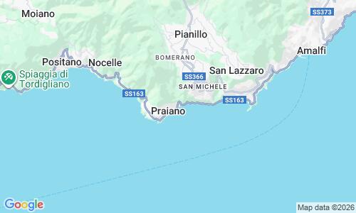 Ausschnitt der Weltkarte zu La Praia (Conca dei Marini)